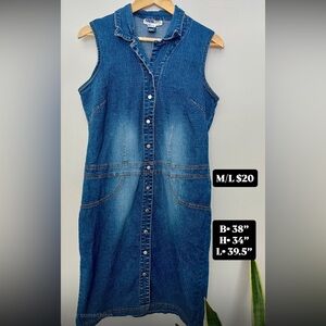 Denim Button-Up Dress